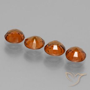 3.78 ct natürliche tieforange Hessonit-Granat-Edelsteine, Runden, VS-SI