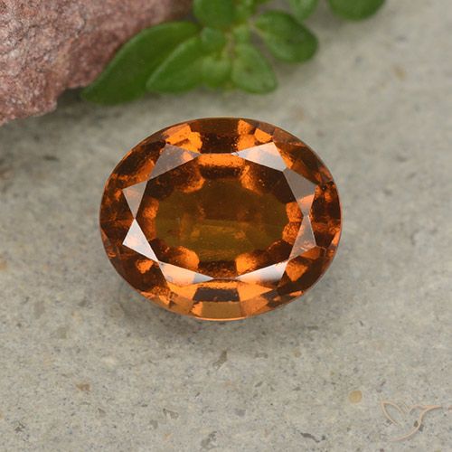 2.06ct Natürlicher Amber Orange Hessonit-Granat, Oval, VS