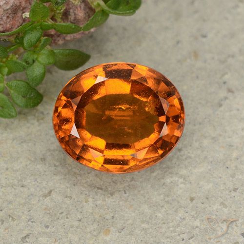 2.38ct Natürlicher tieforange Hessonit-Granat, Oval, VS-SI