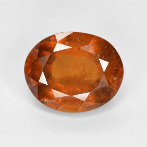 5,45 ctw natürlicher orangefarbener Hessonit, Oval Schliff, VS-SI