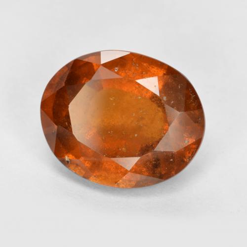 5,45 ctw natürlicher orangefarbener Hessonit, Oval Schliff, VS-SI