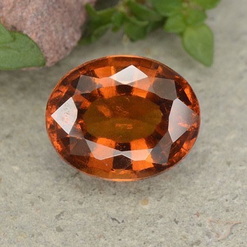 2.84ct Natürlicher Dunkelorange Hessonit-Granat, Oval, VS