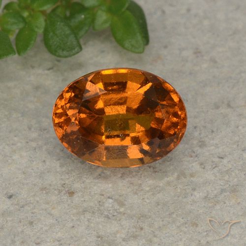 1.80ct Natürlicher Feuerorange Hessonit-Granat, Oval, VS-SI