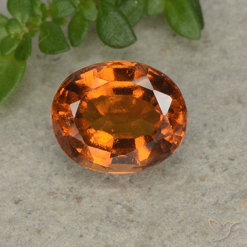 1.80ct Natürlicher Amber Orange Hessonit-Granat, Oval, VS, Photo A