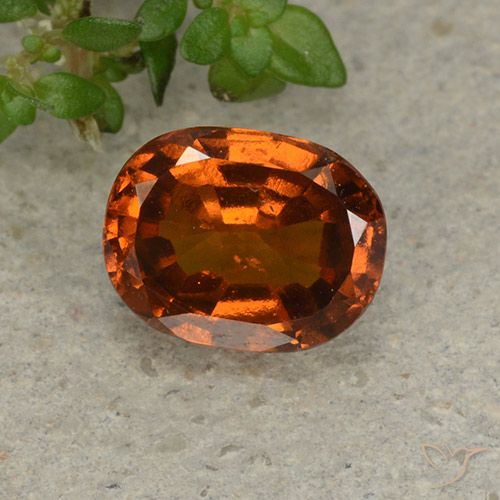 1.74ct Natürlicher tieforange Hessonit-Granat, Oval, VS