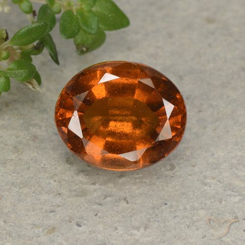 1.82ct Natürlicher tieforange Hessonit-Granat, Oval, VS-SI