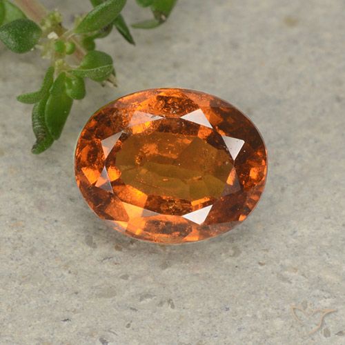 1.90ct Natürlicher tieforange Hessonit-Granat, Oval, VS-SI