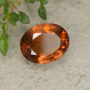 2,26 ctw natürlicher orangefarbener Hessonit, Oval Schliff, VS-SI