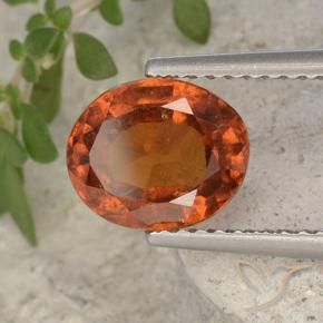 9,17 ctw natürlicher rötlich-orange Hessonit-Granat, Oval, VS-SI