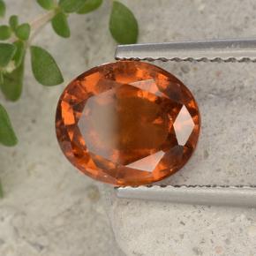 2,79 ctw natürlicher orangefarbener Hessonit, Oval Schliff, VS