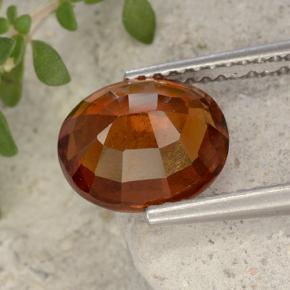 2,79 ctw natürlicher orangefarbener Hessonit, Oval Schliff, VS