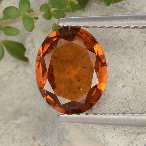 1.90ct Natürlicher Mitteldunkles Orange Hessonit-Granat, Oval, VS