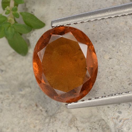 2.71ct Natürlicher Mitteldunkles Orange Hessonit-Granat, Oval, VS