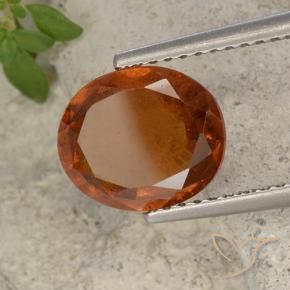 9,17 ctw natürlicher Mitteldunkles Orange Hessonit-Granat, Oval, VS