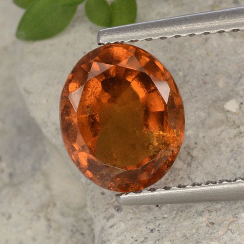 2.40ct Natürlicher tieforange Hessonit-Granat, Oval, VS-SI