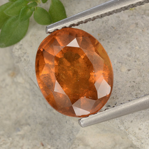2,62 ctw natürlicher orangefarbener Hessonit, Oval Schliff, VS-SI