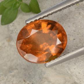 2,62 ctw natürlicher orangefarbener Hessonit, Oval Schliff, VS-SI