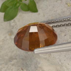 2,62 ctw natürlicher orangefarbener Hessonit, Oval Schliff, VS-SI