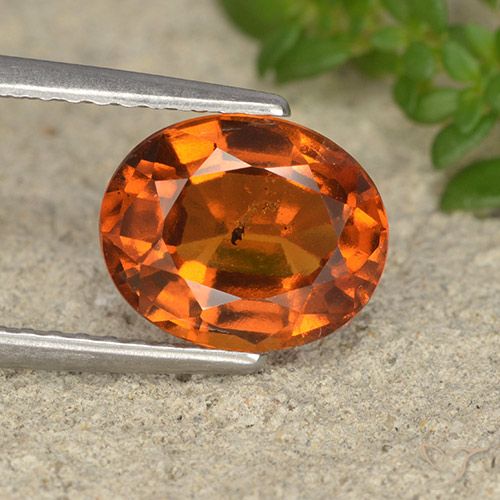 2.27ct Natürlicher Mitteldunkles Orange Hessonit-Granat, Oval, VS-SI