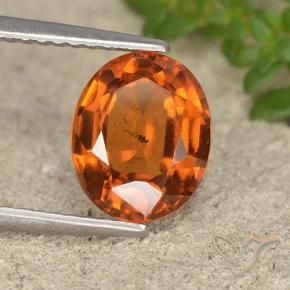 9,17 ctw natürlicher Mitteldunkles Orange Hessonit-Granat, Oval, VS-SI