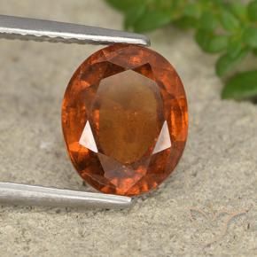 9,17 ctw natürlicher Amber Orange Hessonit-Granat, Oval, VS-SI