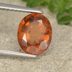 9,17 ctw natürlicher Mitteldunkles Orange Hessonit-Granat, Oval, VS-SI