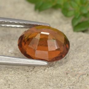 9,17 ctw natürlicher Mitteldunkles Orange Hessonit-Granat, Oval, VS-SI