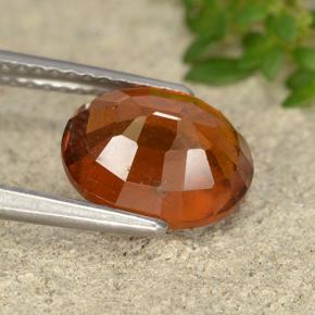 3,12 ctw natürlicher orangefarbener Hessonit, Oval Schliff, VS