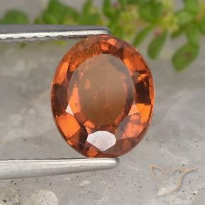 9,17 ctw natürlicher Mitteldunkles Orange Hessonit-Granat, Oval, VS-SI