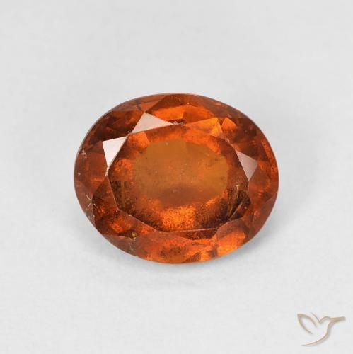 2.13ct Natürlicher Dunkelorange Hessonit-Granat, Oval, VS-SI