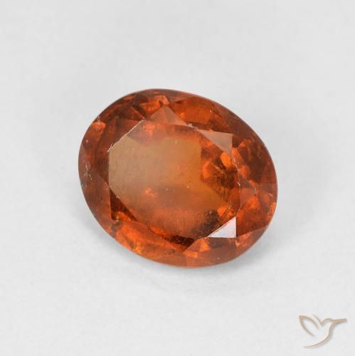 9,17 ctw natürlicher Dunkelorange Hessonit-Granat, Oval, VS-SI