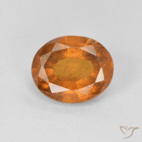 2.19ct Natürlicher Medium Dark-Orange Hessonit-Granat, Oval, VS-SI