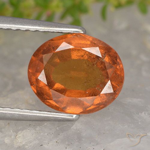 2.27ct Natürlicher tieforange Hessonit-Granat, Oval, VS-SI