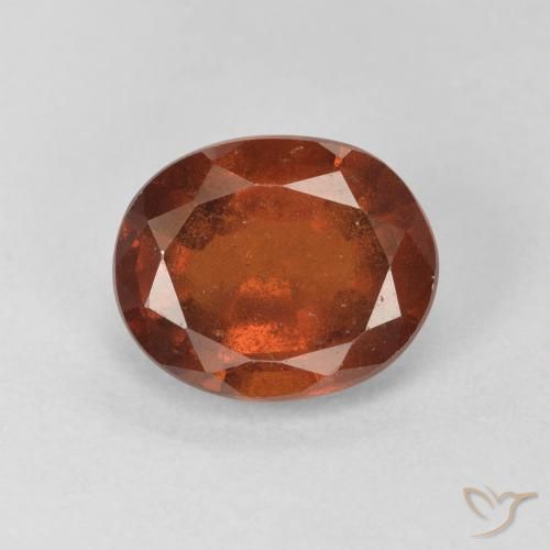 2.27ct Natürlicher Dunkelorange Hessonit-Granat, Oval, VS-SI