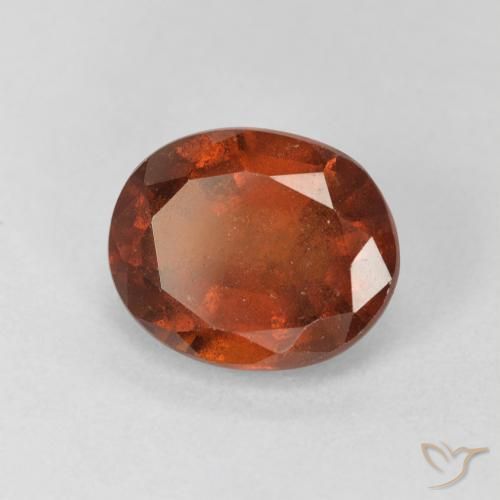 9,17 ctw natürlicher Dunkelorange Hessonit-Granat, Oval, VS-SI