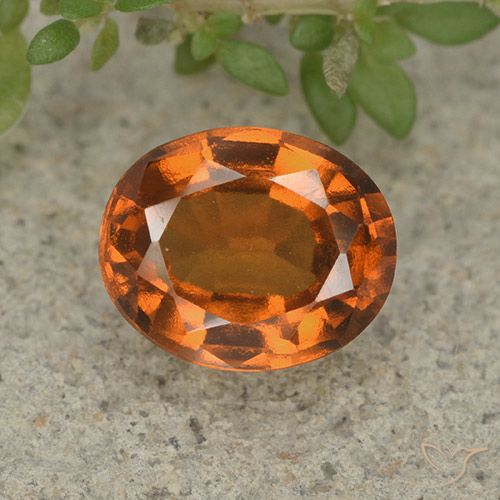 2.37ct Natürlicher Mitteldunkles Orange Hessonit-Granat, Oval, VVS-VS