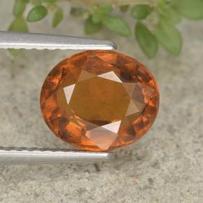 2,48 ctw natürlicher orangefarbener Hessonit, Oval Schliff, VVS-VS