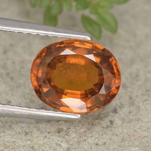 2.25ct Natürlicher Mitteldunkles Orange Hessonit-Granat, Oval, VS-SI