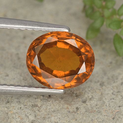 2.07ct Natürlicher Mitteldunkles Orange Hessonit-Granat, Oval, VS