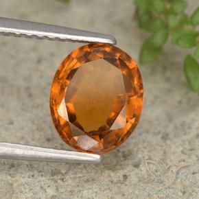 9,17 ctw natürlicher Mitteldunkles Orange Hessonit-Granat, Oval, VS