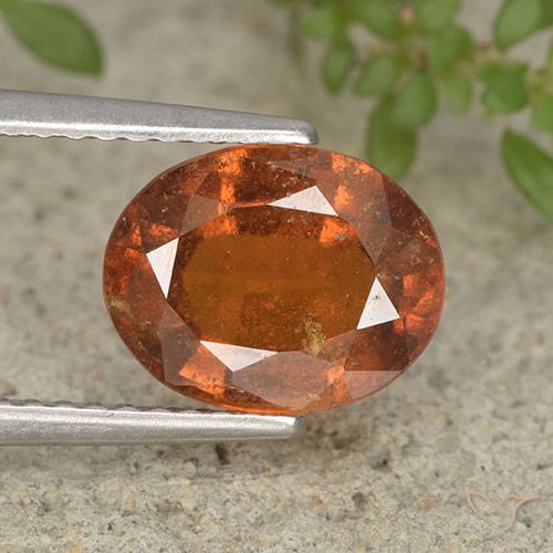 2.43ct Natürlicher Amber Orange Hessonit-Granat, Oval, VS-SI