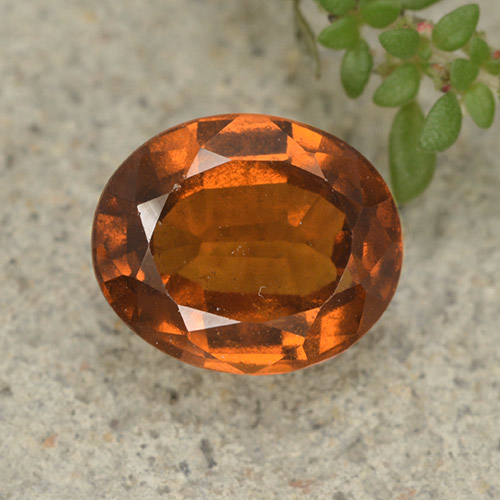 2,76 ctw natürlicher orangefarbener Hessonit, Oval Schliff, VS