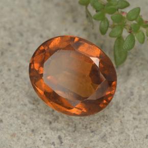 2,76 ctw natürlicher orangefarbener Hessonit, Oval Schliff, VS