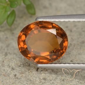 9,17 ctw natürlicher Mitteldunkles Orange Hessonit-Granat, Oval, VS-SI
