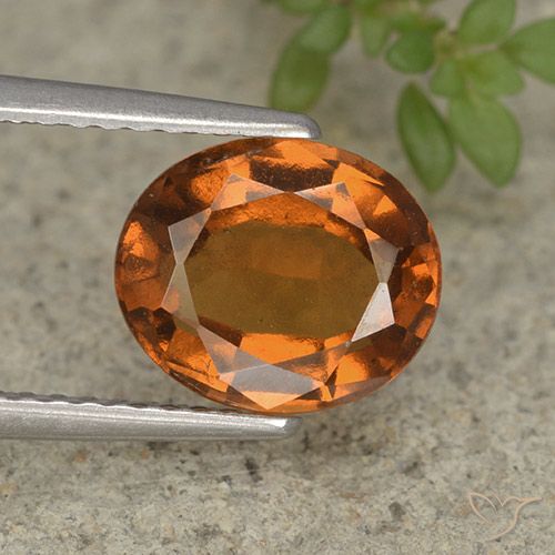 2.36ct Natürlicher Mitteldunkles Orange Hessonit-Granat, Oval, VS