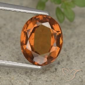 9,17 ctw natürlicher Mitteldunkles Orange Hessonit-Granat, Oval, VS