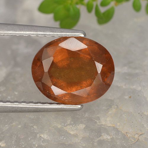2.68ct Natürlicher Amber Orange Hessonit-Granat, Oval, VS-SI