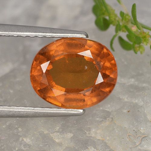 2,67 ctw natürlicher orangefarbener Hessonit, Oval Schliff, VS-SI