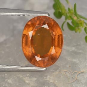 2,67 ctw natürlicher orangefarbener Hessonit, Oval Schliff, VS-SI