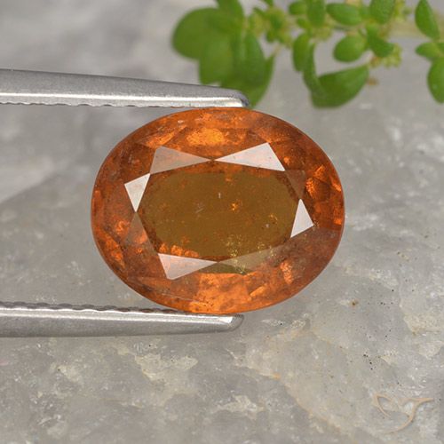 2.58ct Natürlicher tieforange Hessonit-Granat, Oval, VS-SI